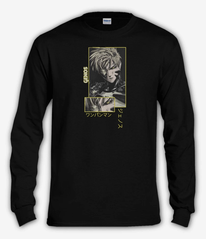 Polera manga larga Negro de Genos