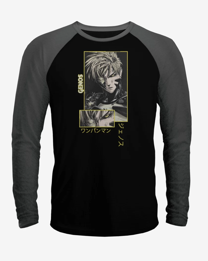 Polera Raglan Negro / Negro Heather de Genos