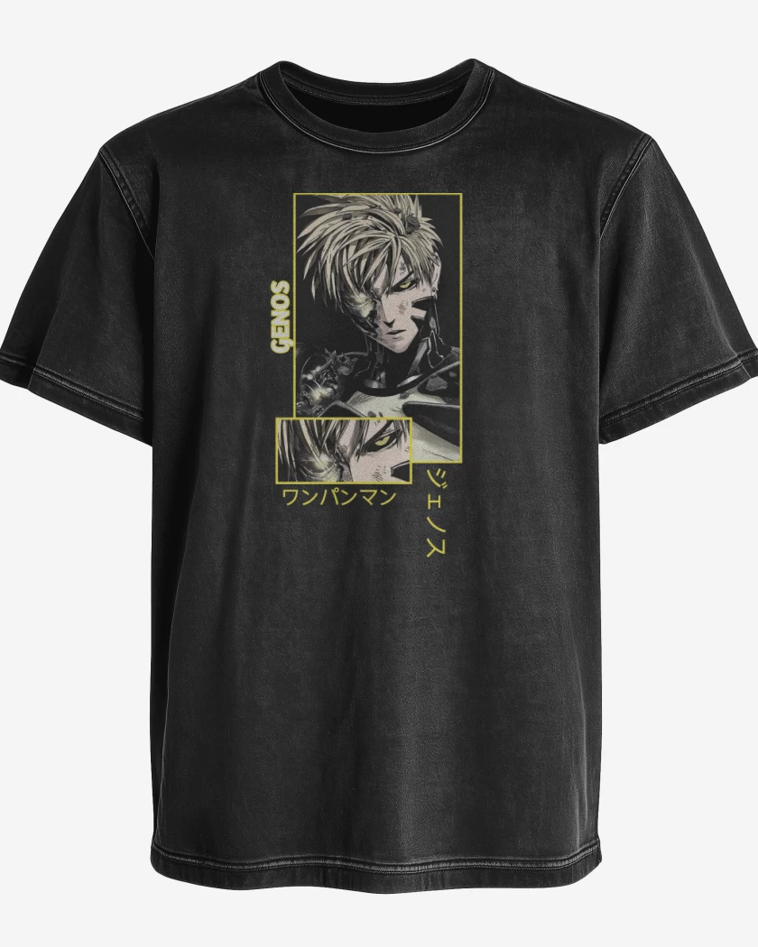Polera desgastada Negro de Genos