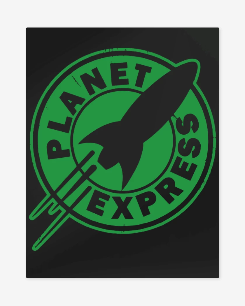 Print metalico Negro de Planet Express
