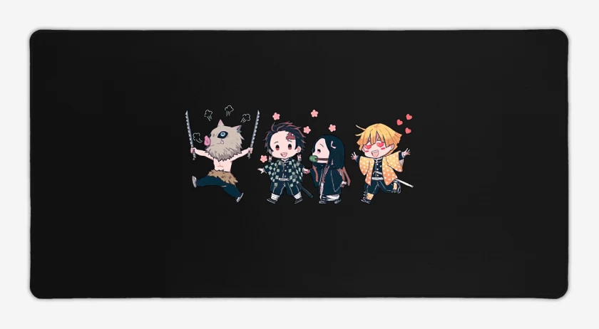 Mouse pad Gamer Negro de Kimetsu de Bolsillo