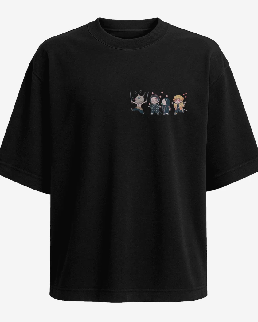 Polera Oversize Kimetsu de Bolsillo