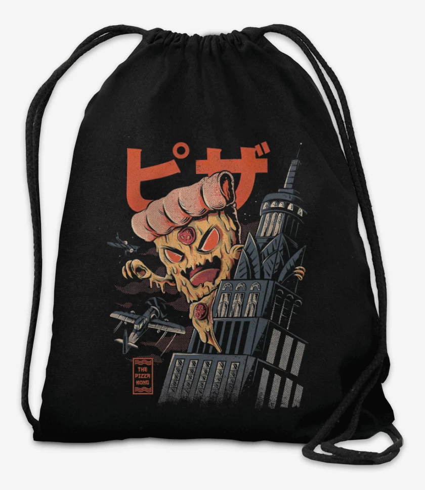 Mochila Negro de Pizza Kong