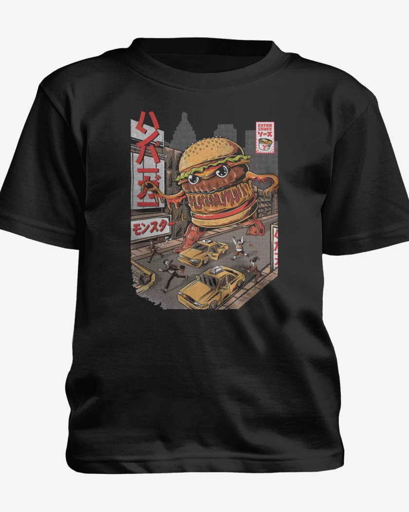Polera de niño Negro de Super Burger