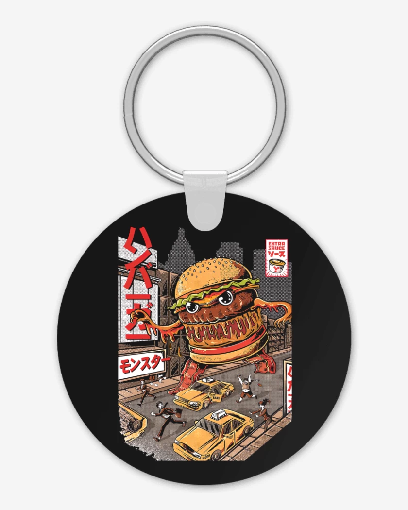 Llavero Negro de Super Burger