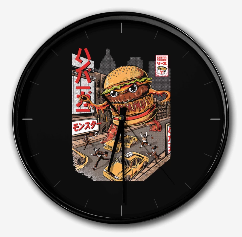 Reloj Negro de Super Burger