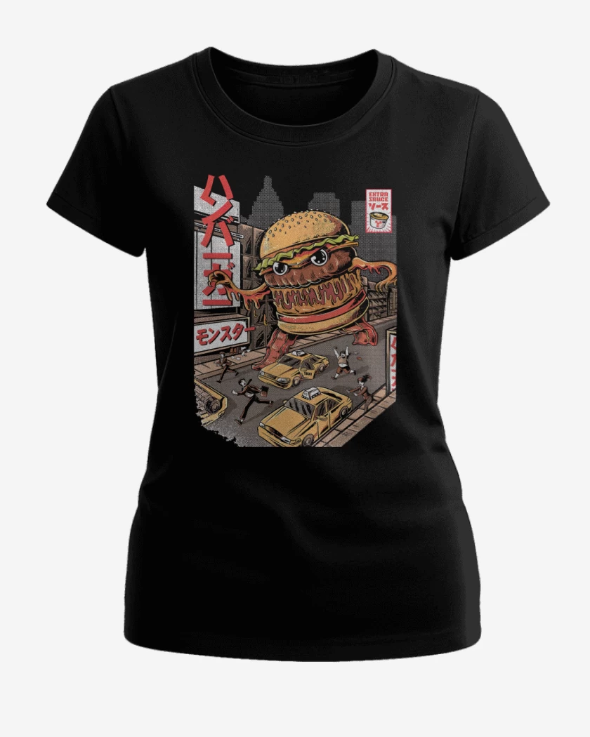 Polera de Mujer Negro de Super Burger