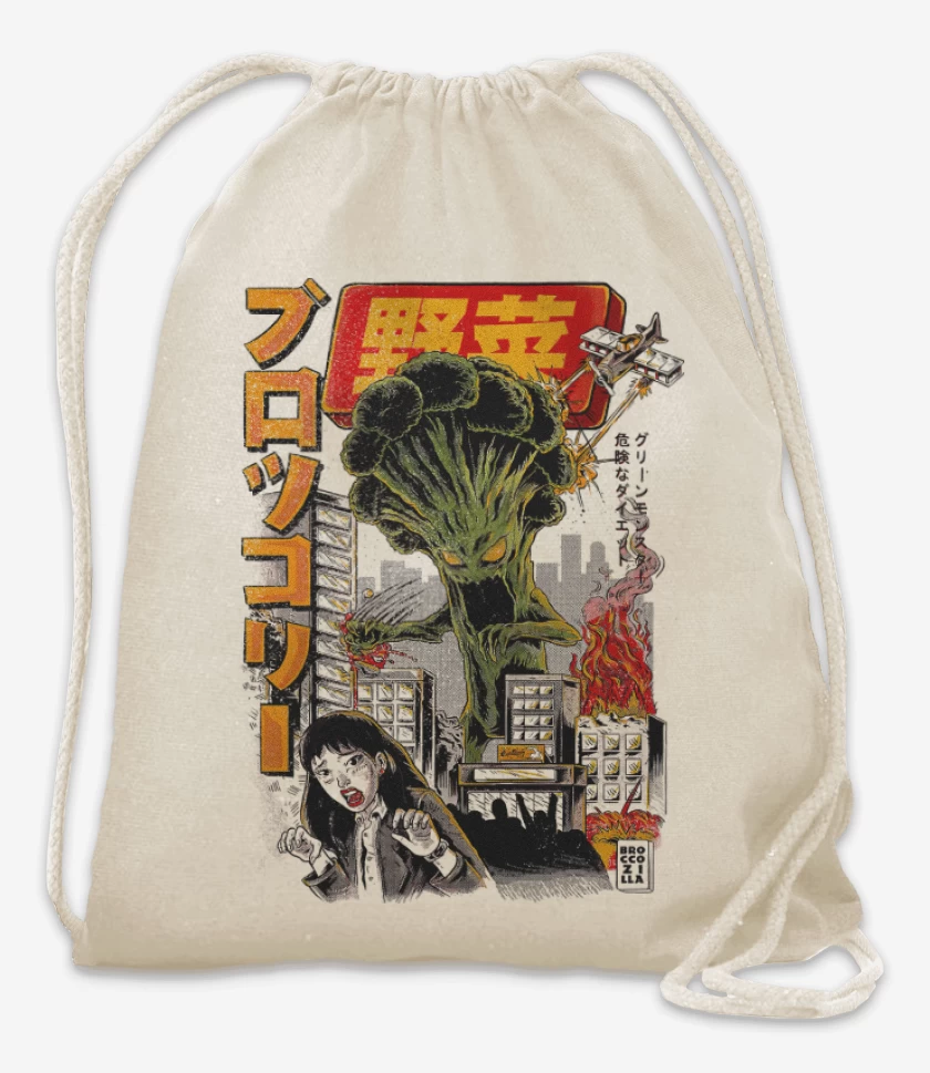 Mochila Blanco de BrocoliZilla