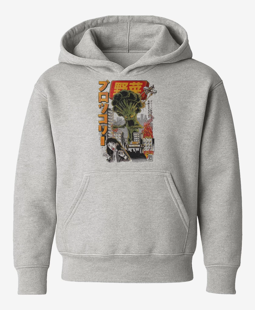 Poleron de niño Gris Melange de BrocoliZilla