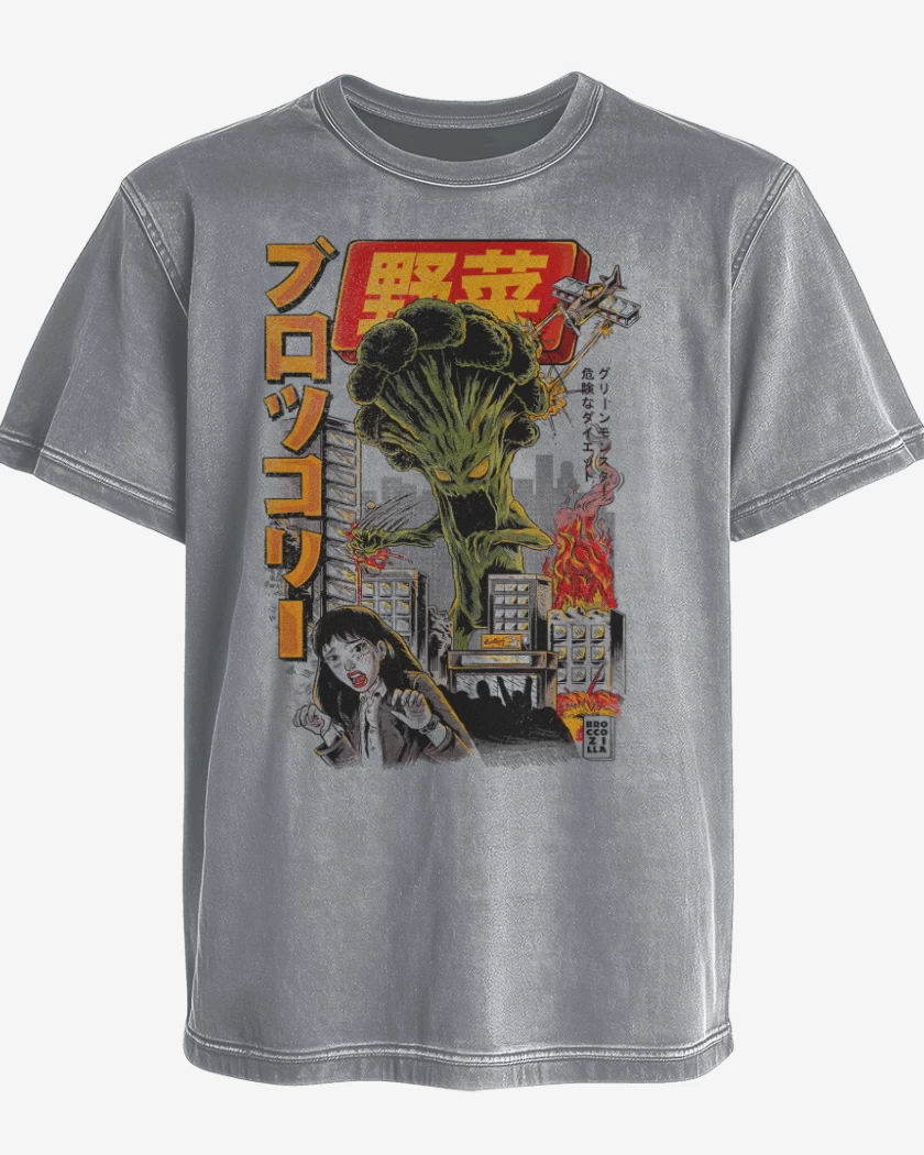 Polera desgastada BrocoliZilla