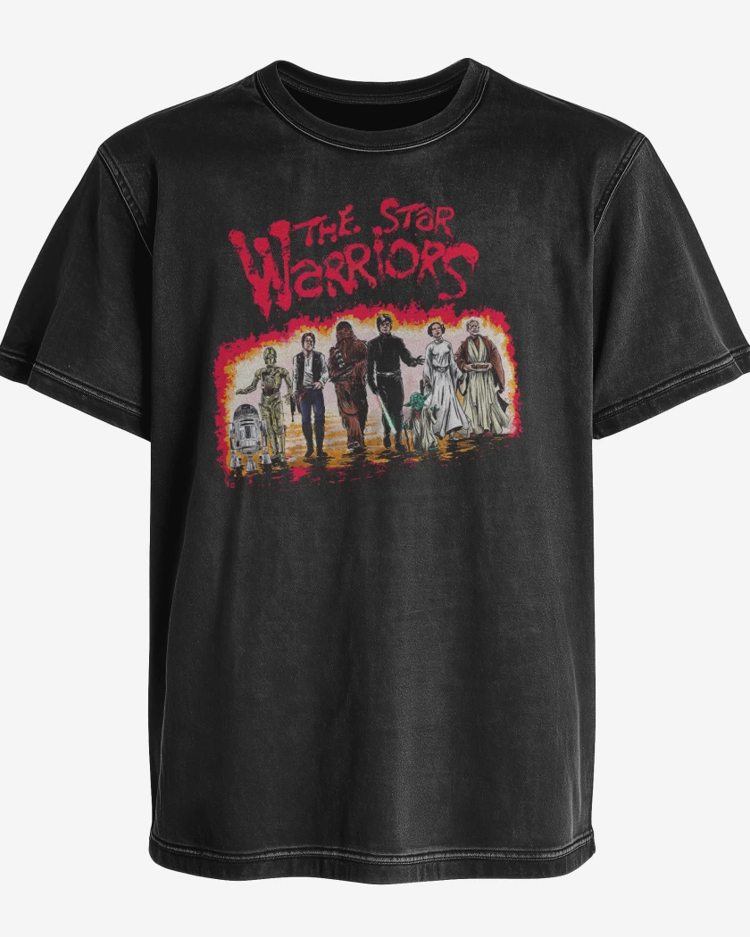 Polera desgastada Negro de The Star Warriors