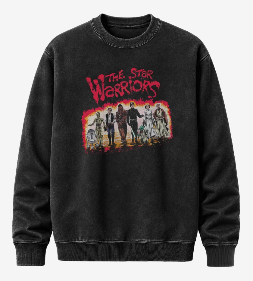 Poleron Polo Acid Wash Negro de The Star Warriors