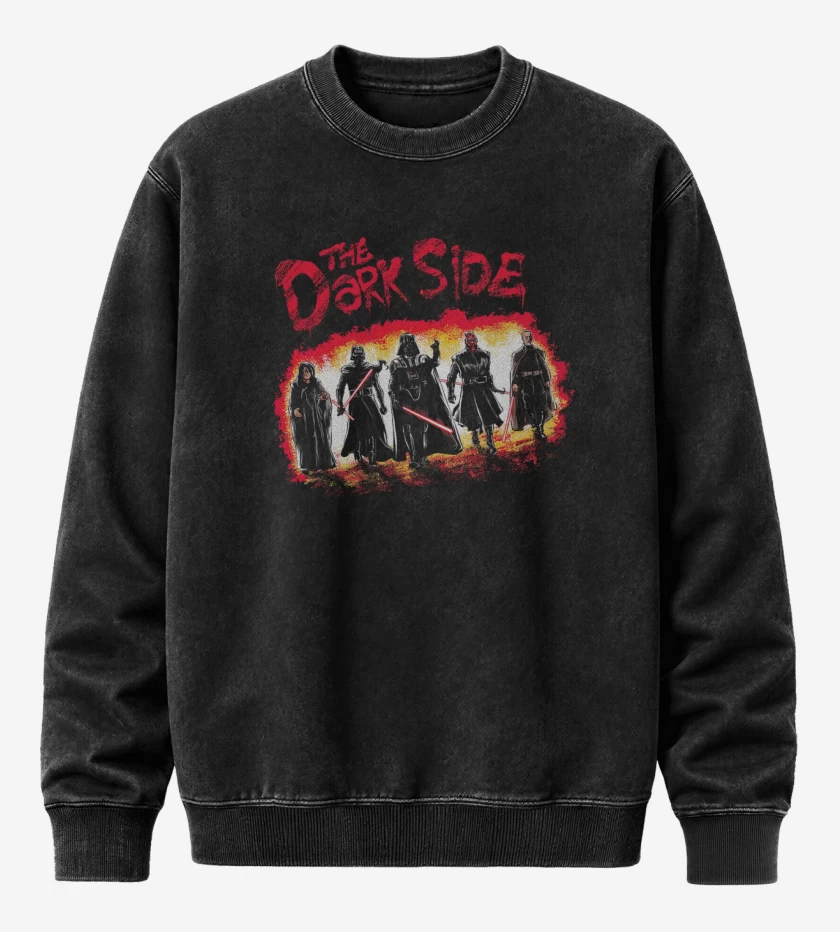 Poleron Polo Acid Wash Negro de The Dark Side
