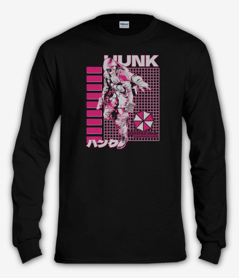 Polera manga larga Negro de Hunk 