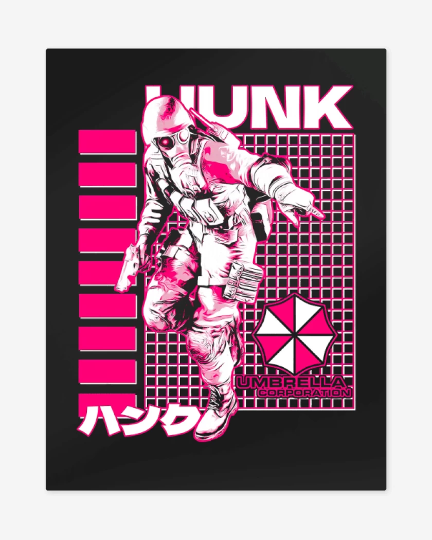 Print metalico Negro de Hunk 