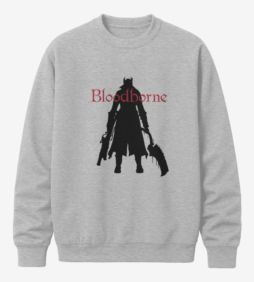 Poleron polo Gris Melange de Bloodborne