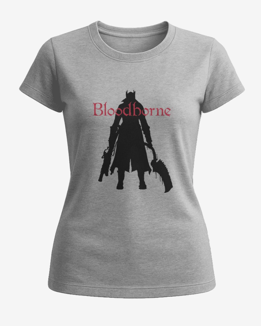 Polera de Mujer Gris Melange de Bloodborne