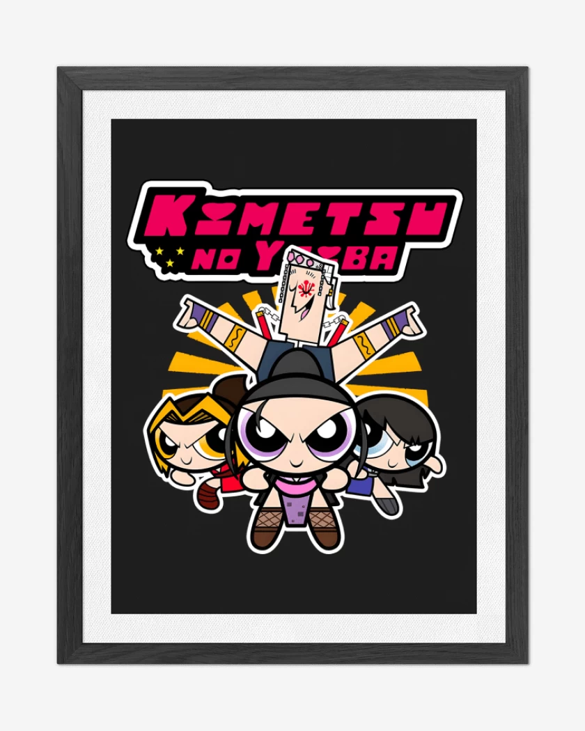 Cuadro decorativo Negro de Kimetsuper Poderosaiba