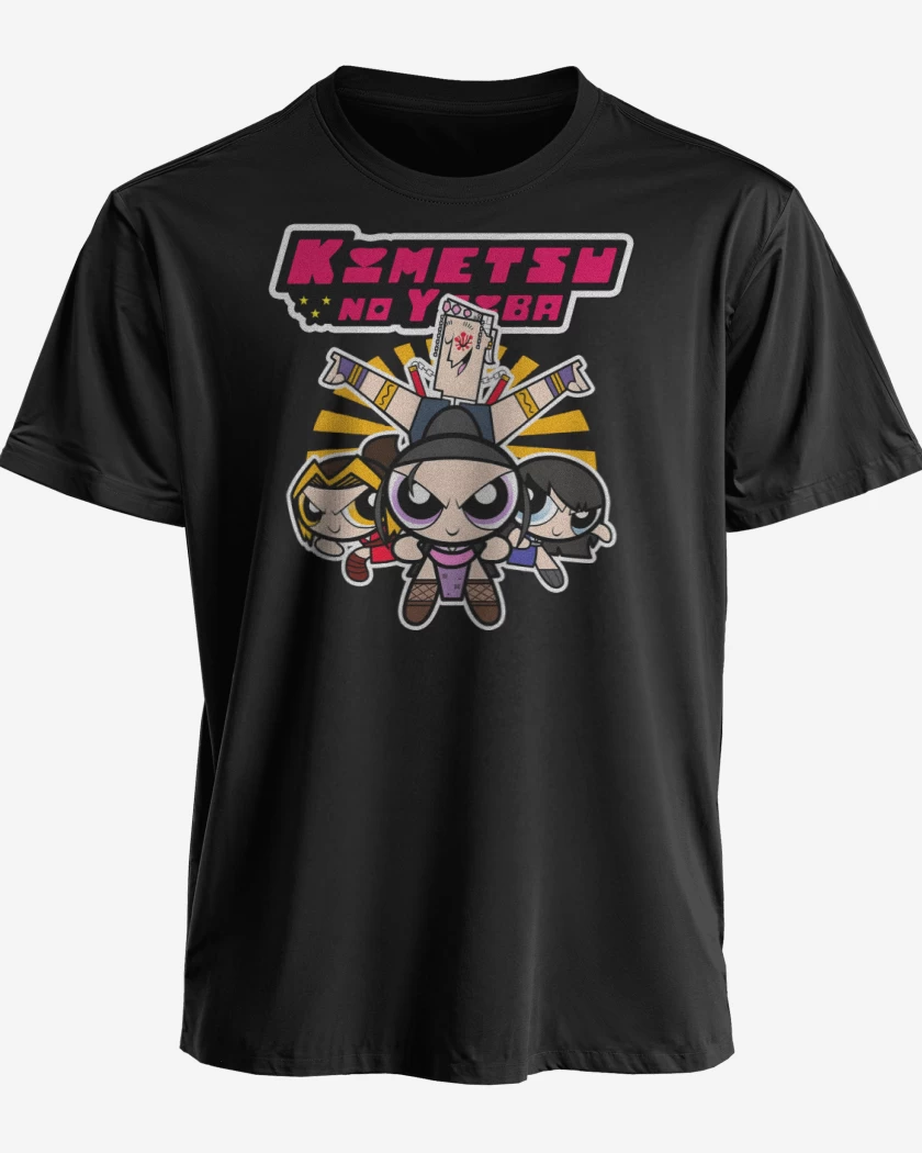 Polera premium Negro de Kimetsuper Poderosaiba