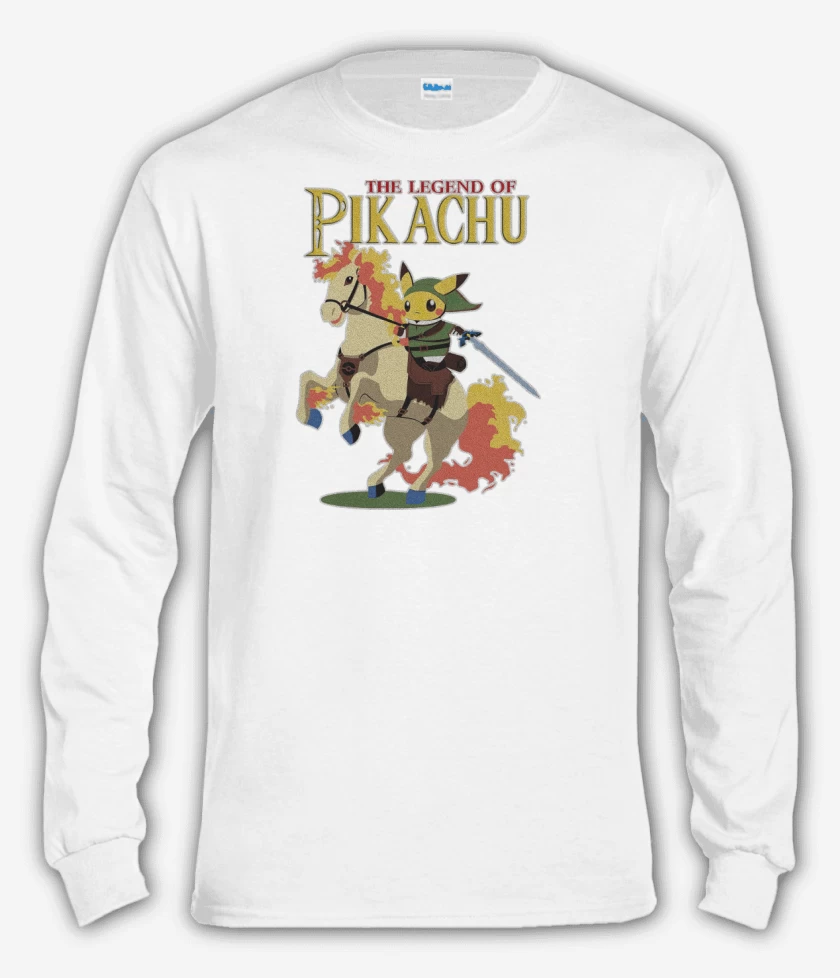 Polera manga larga Blanco de The Legend of Pika