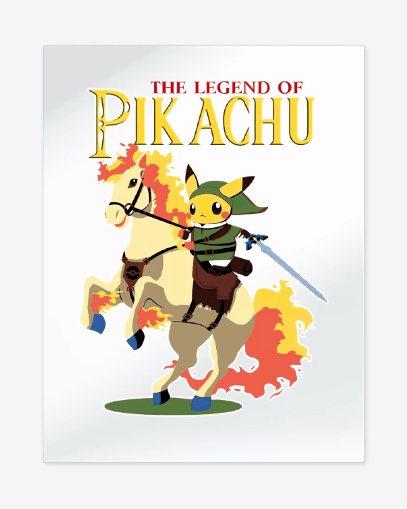 Print metalico Blanco de The Legend of Pika