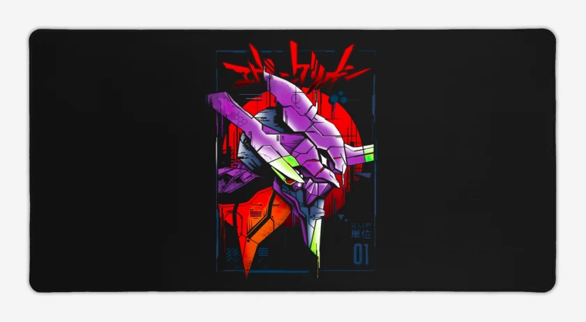 Mouse pad Gamer Negro de Evangelions 3