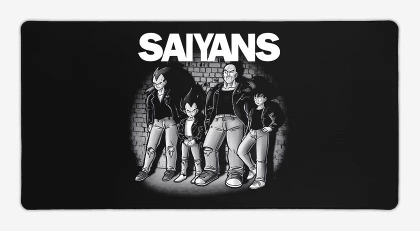 Mouse pad Gamer Negro de Saiyans