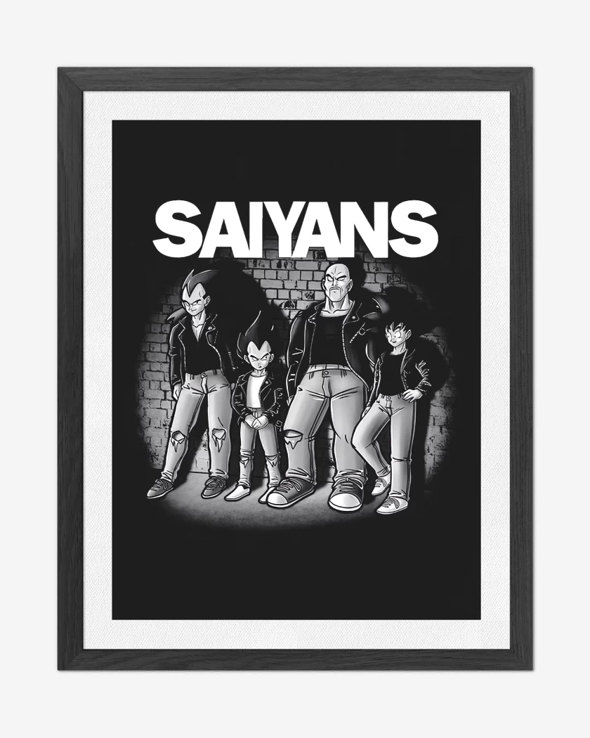 Cuadro decorativo Negro de Saiyans