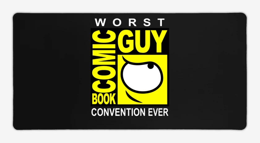 Mouse pad Gamer Negro de La Peor Convención del Comic
