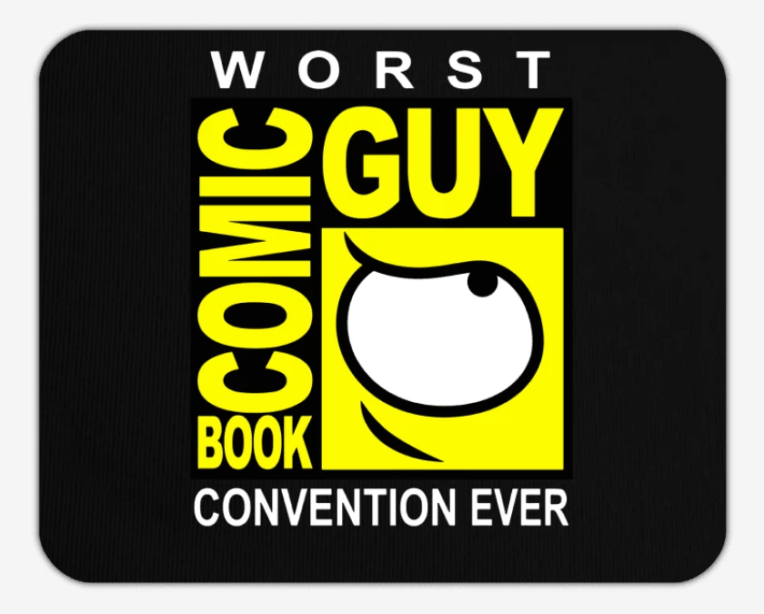 Mousepad Negro de La Peor Convención del Comic