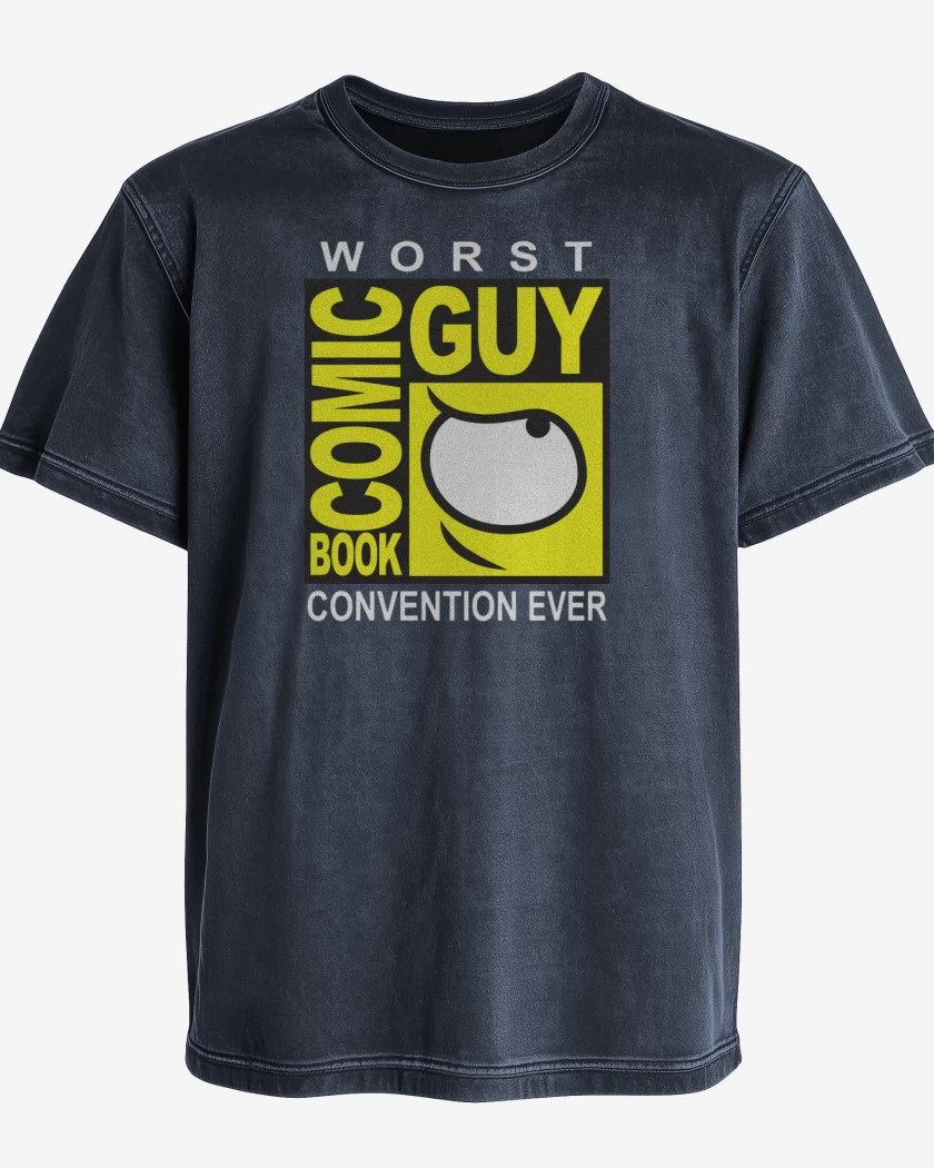 Polera desgastada Azul Marino de La Peor Convención del Comic