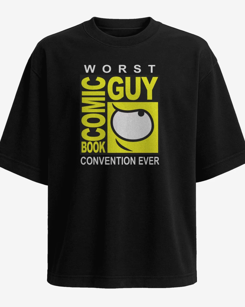 Polera Oversize Negro de La Peor Convención del Comic