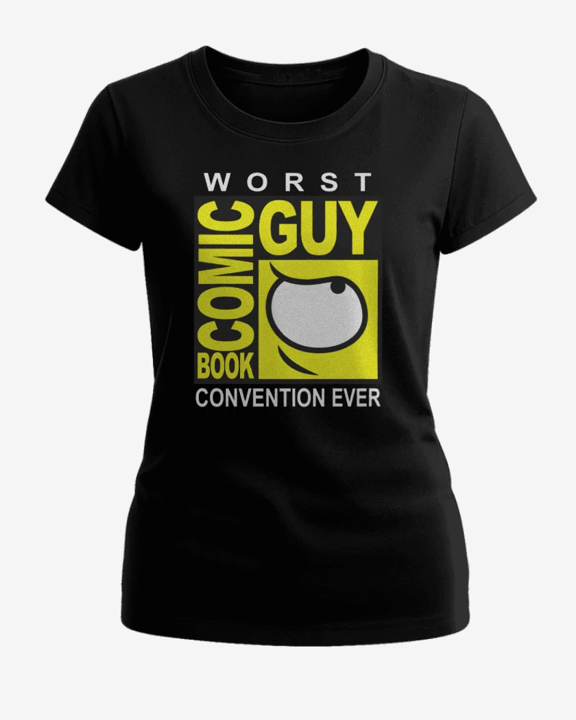 Polera de Mujer Negro de La Peor Convención del Comic