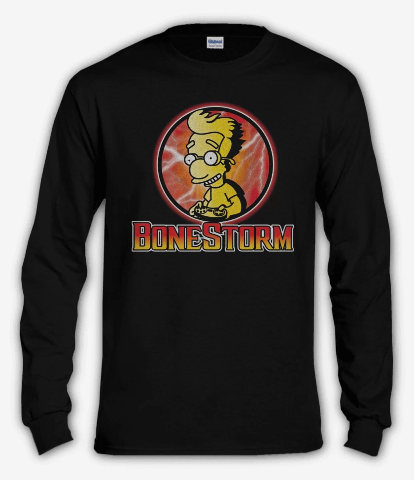 Polera manga larga Negro de Milhoustorm