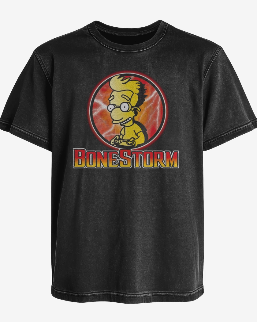Polera desgastada Negro de Milhoustorm