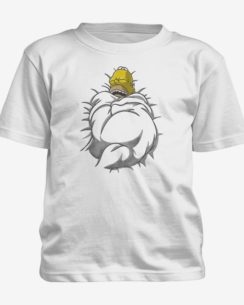 Polera de niño Blanco de Homero Dormilón