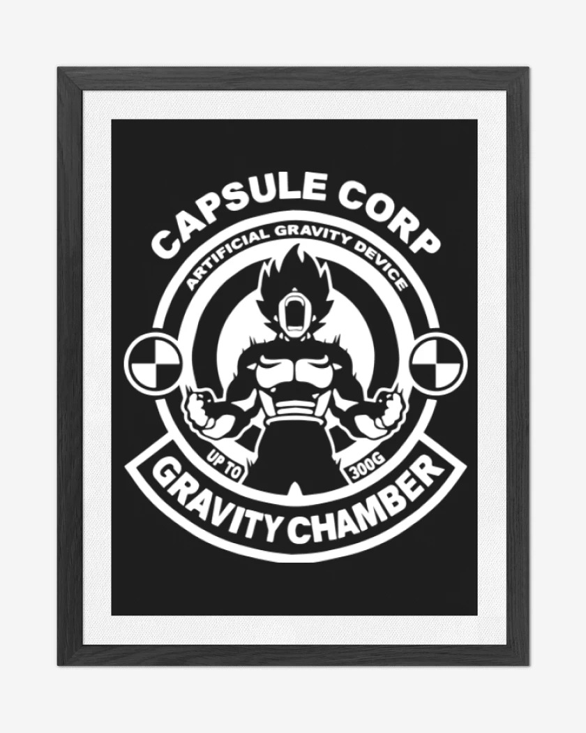 Cuadro decorativo Negro de Capsule Corp. Gravity Chamber