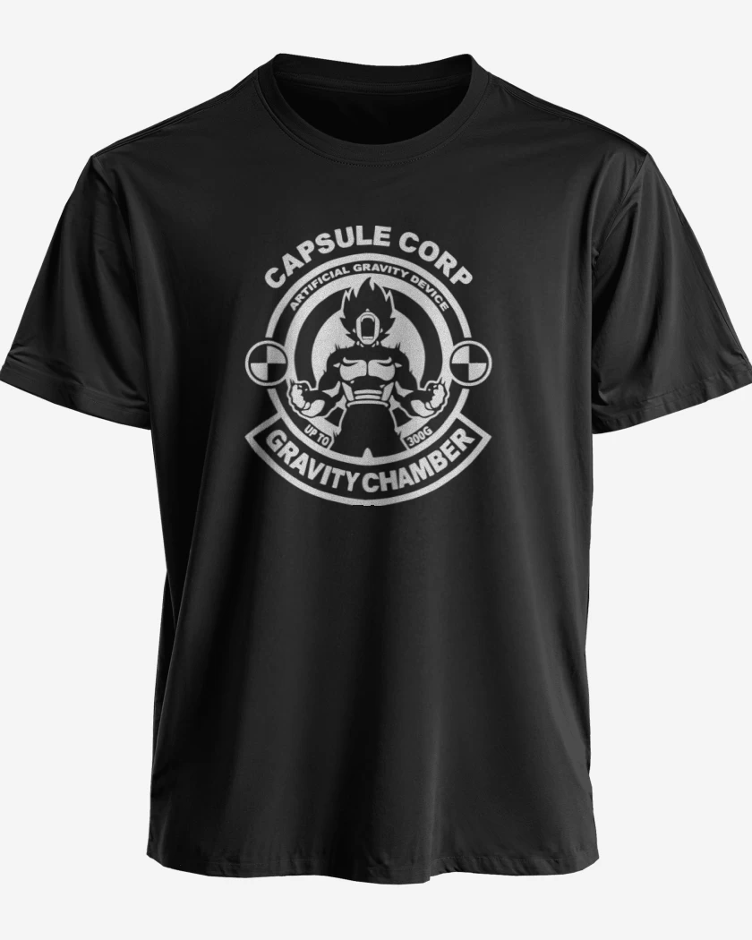 Polera premium Negro de Capsule Corp. Gravity Chamber