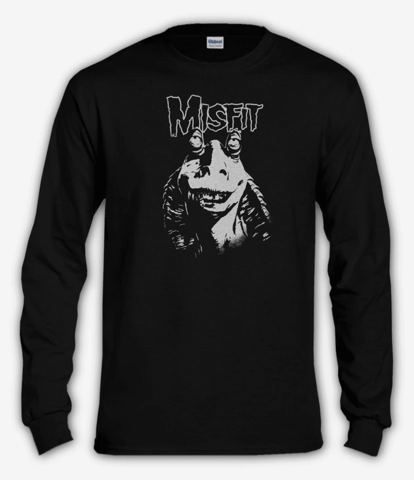 Polera manga larga Negro de Jar Jar Binkfist