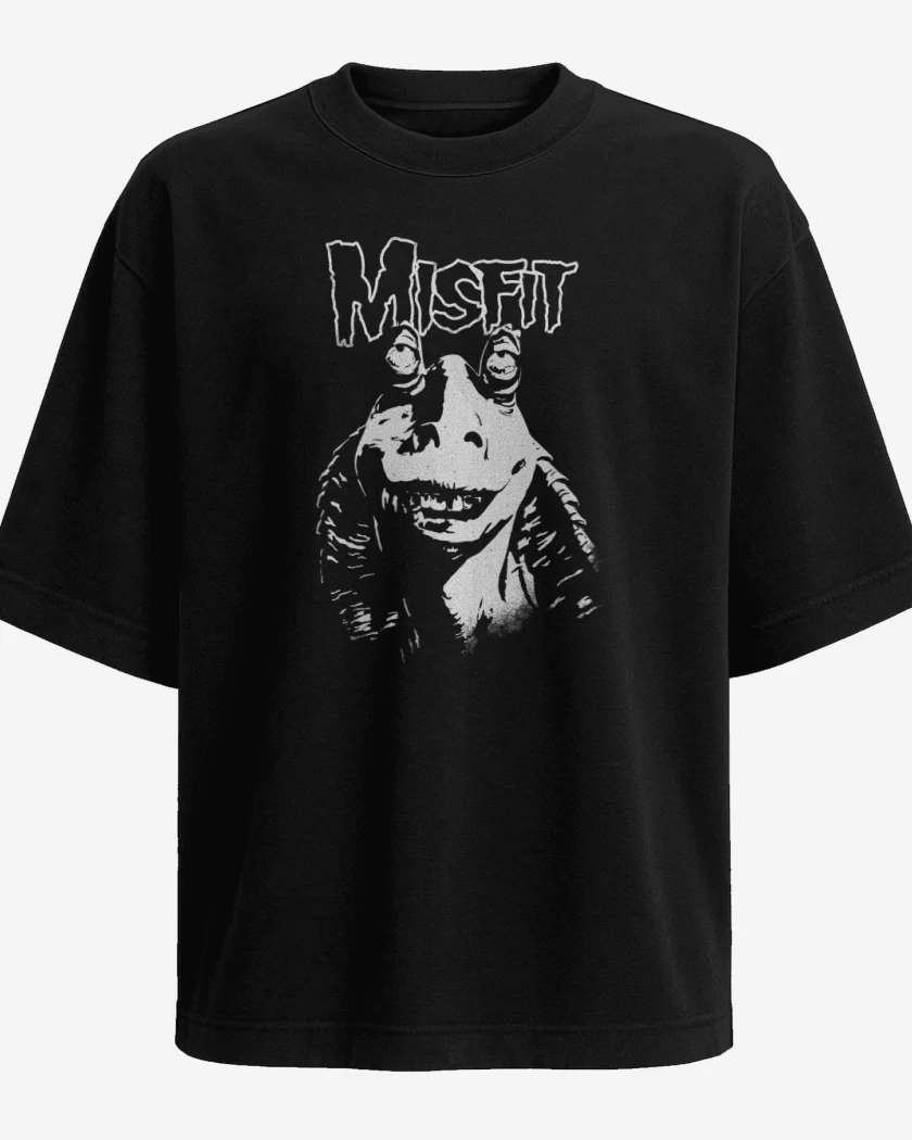 Polera Oversize Negro de Jar Jar Binkfist