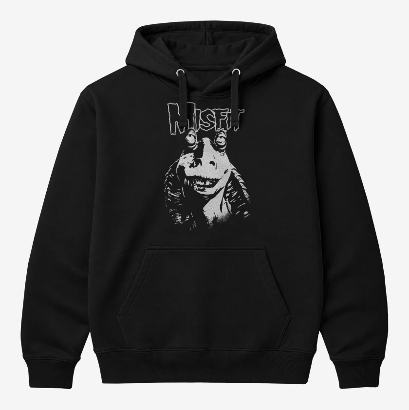 Polerón Canguro Negro de Jar Jar Binkfist