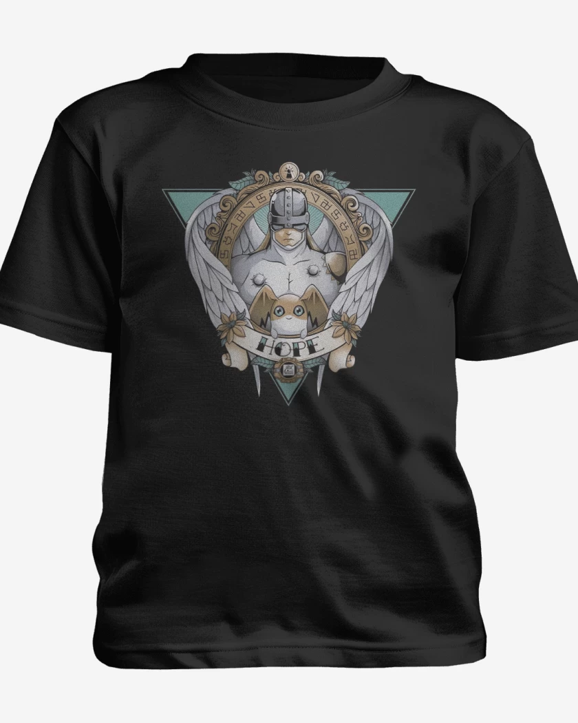Polera de niño Negro de Angemon