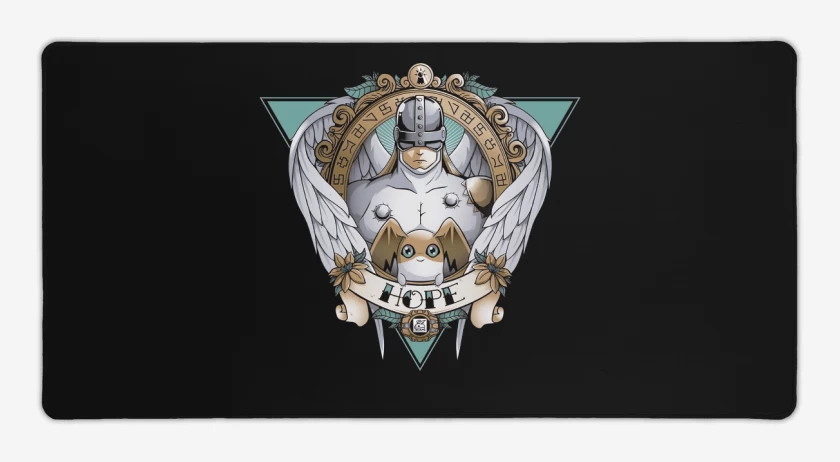 Mouse pad Gamer Negro de Angemon