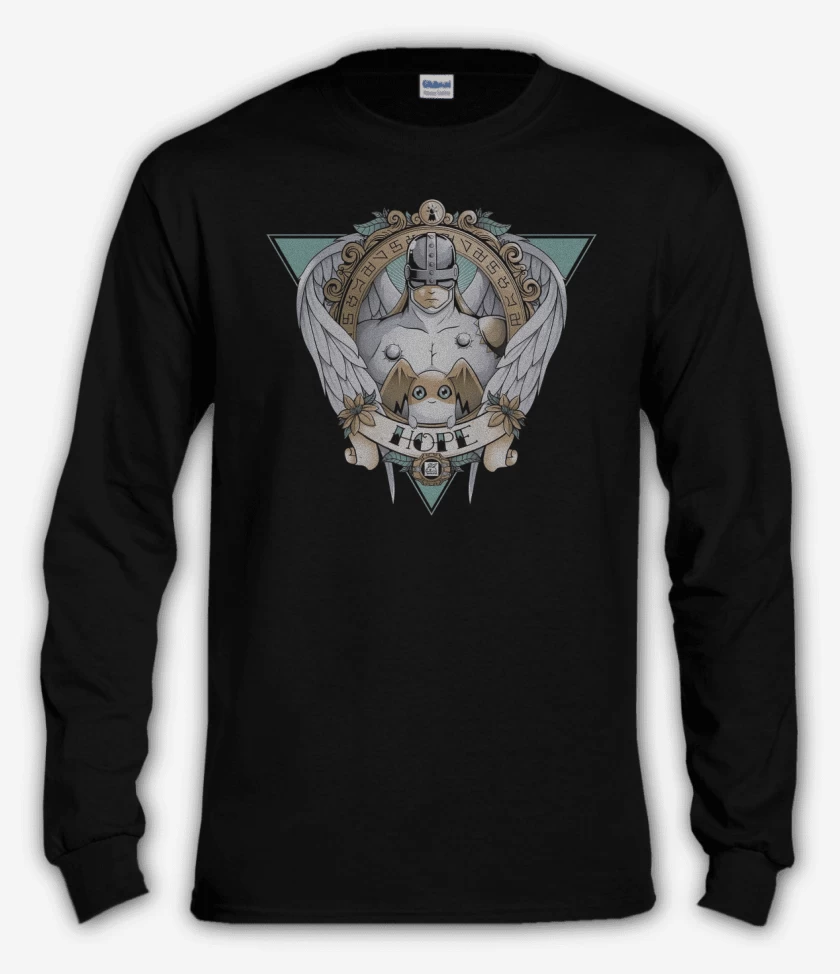 Polera manga larga Negro de Angemon