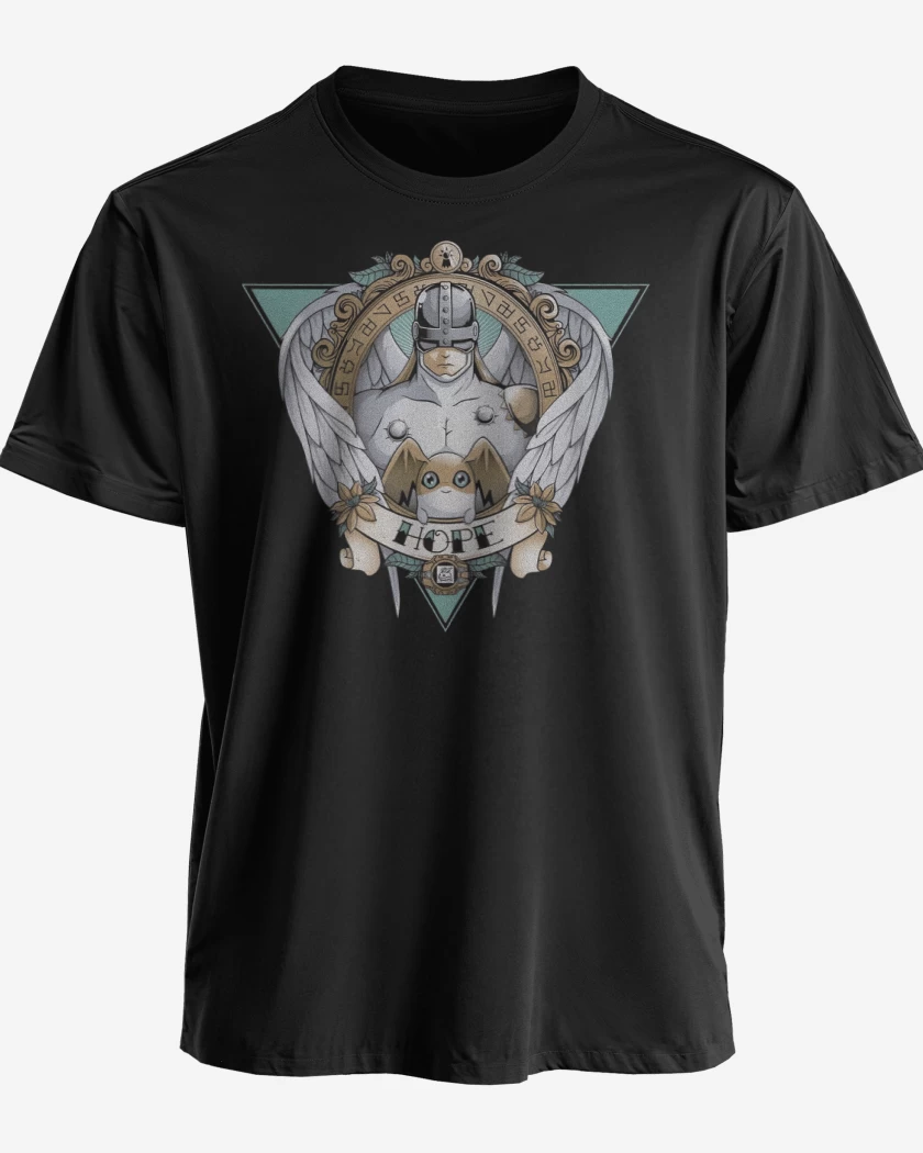 Polera premium Negro de Angemon