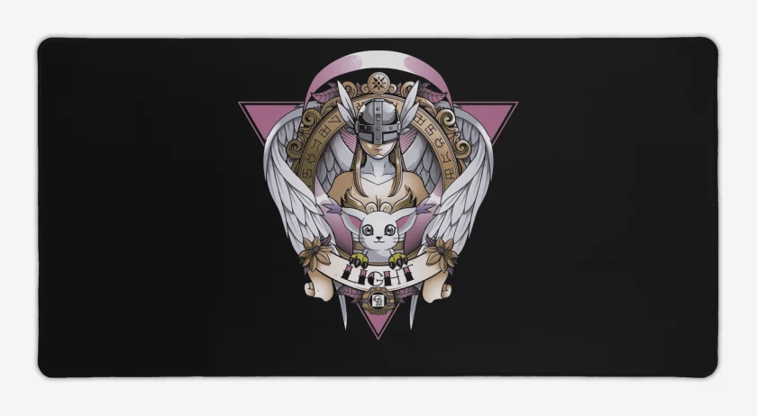 Mouse pad Gamer Negro de Angewomon