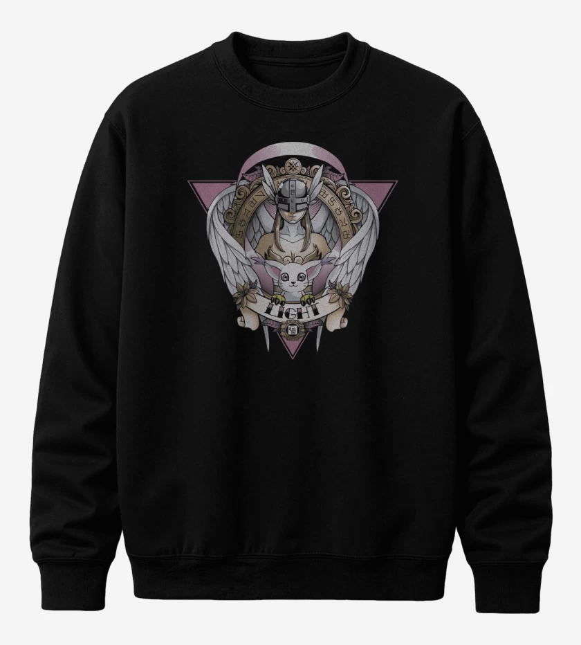 Poleron polo Negro de Angewomon