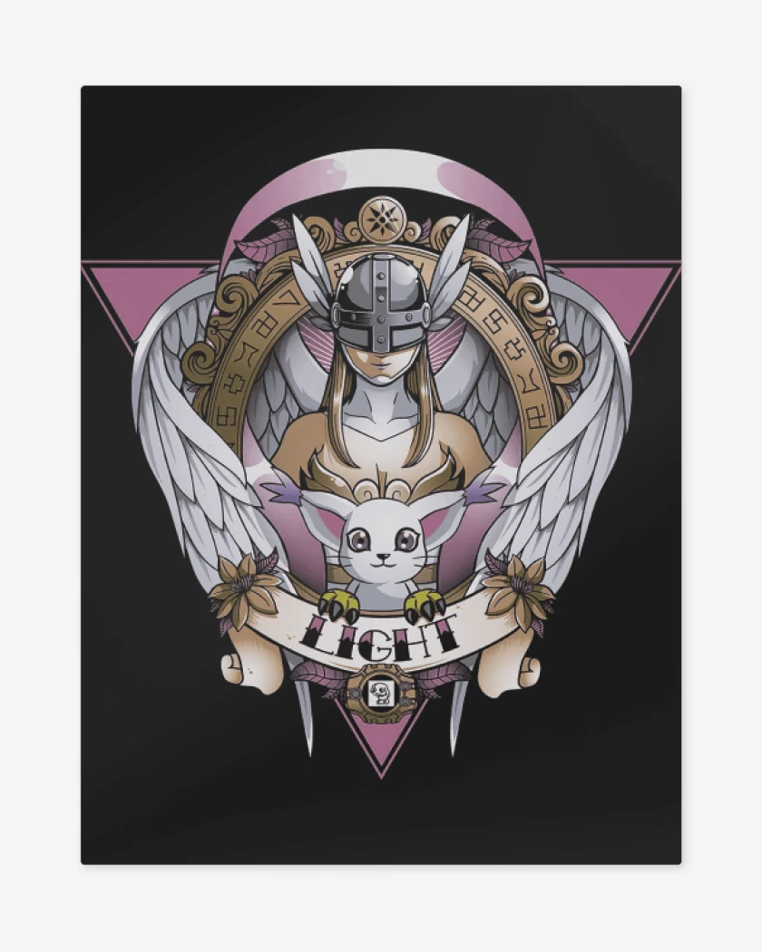 Print metalico Negro de Angewomon