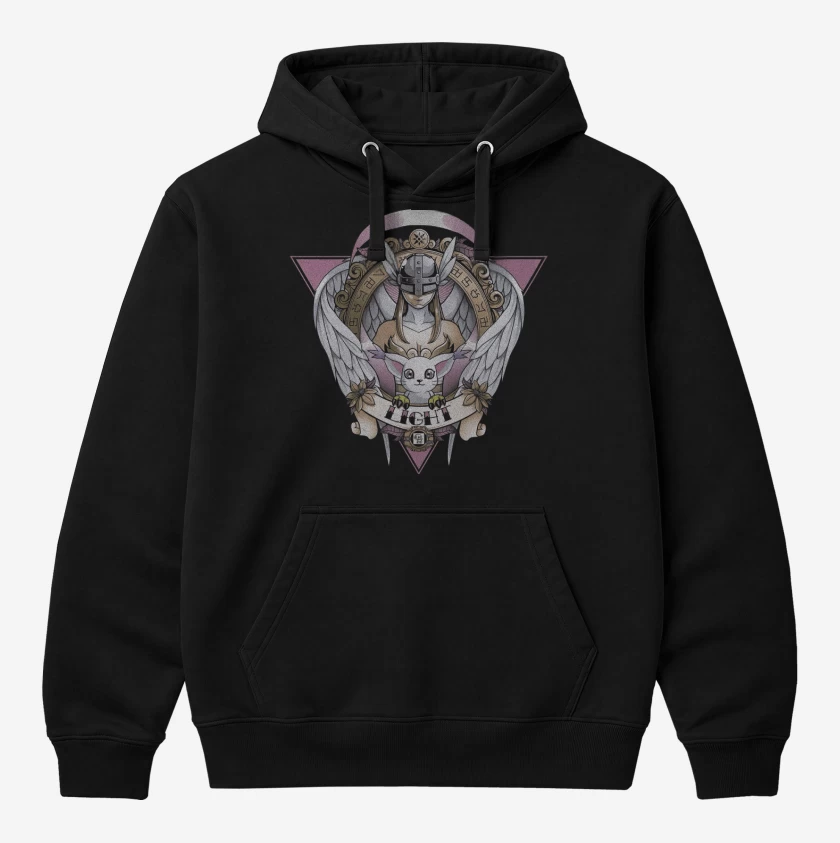 Polerón Canguro Negro de Angewomon