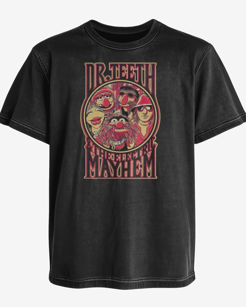 Polera desgastada Negro de Dr. Teeth & The Electric Mayhem